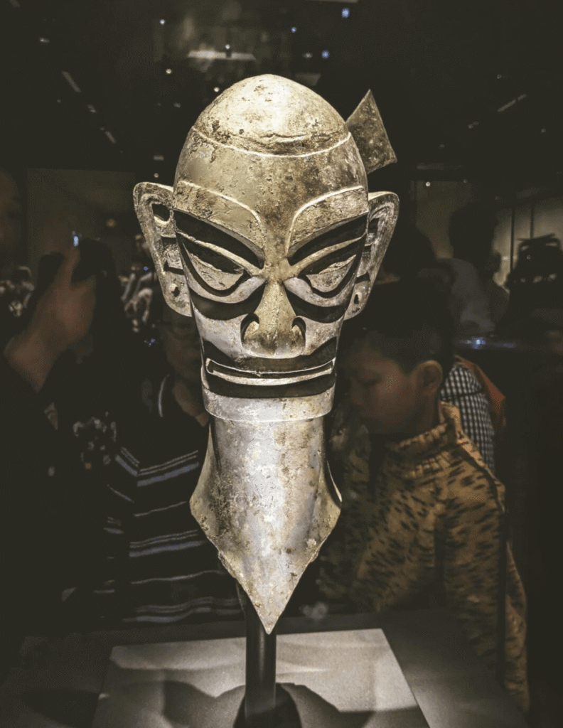 Bronze Human Head Figure