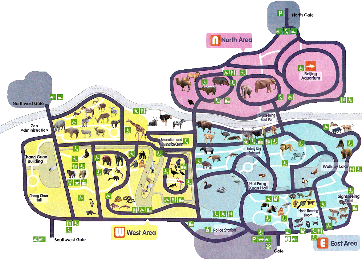 carte du zoo de pekin