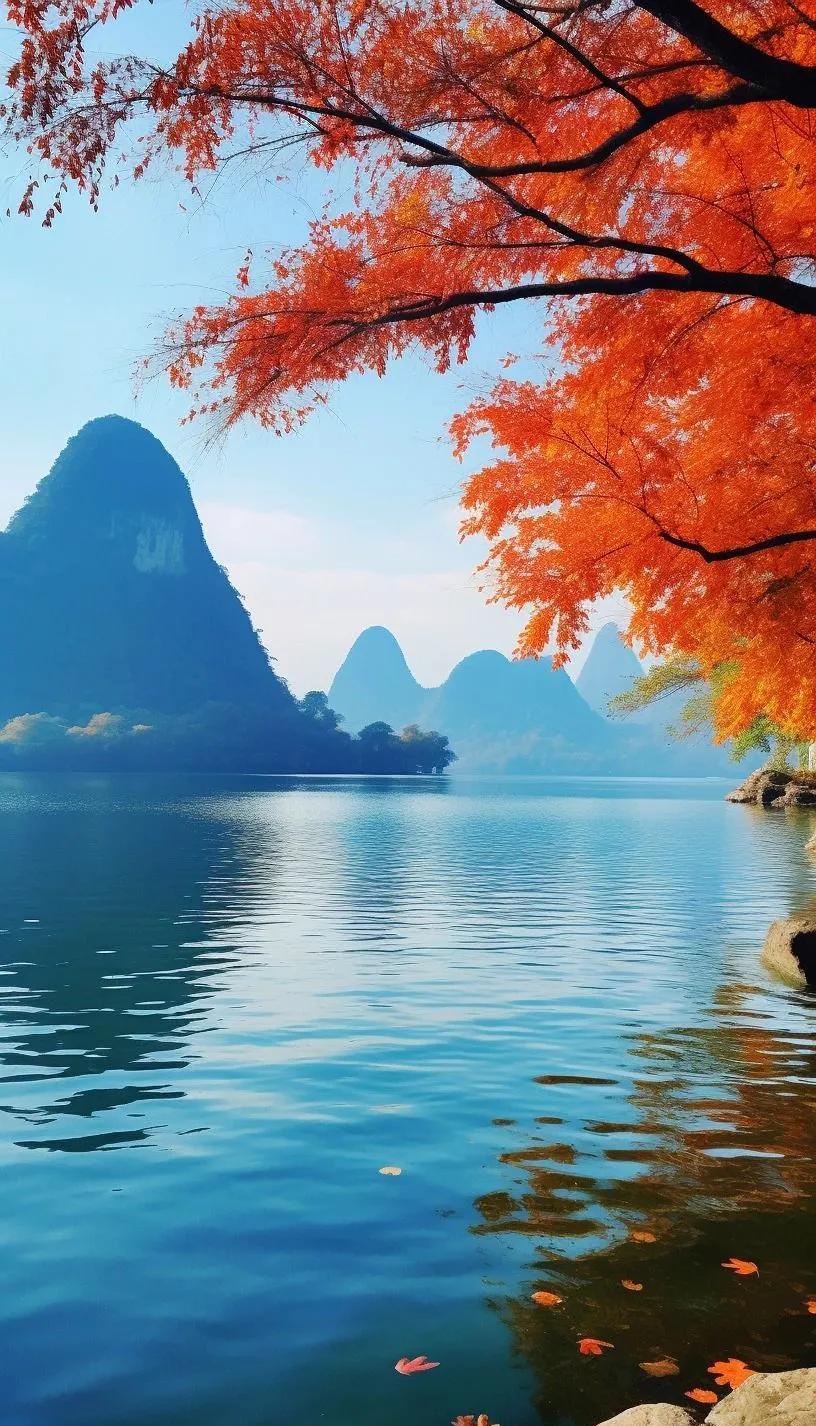 Río Li en otoño