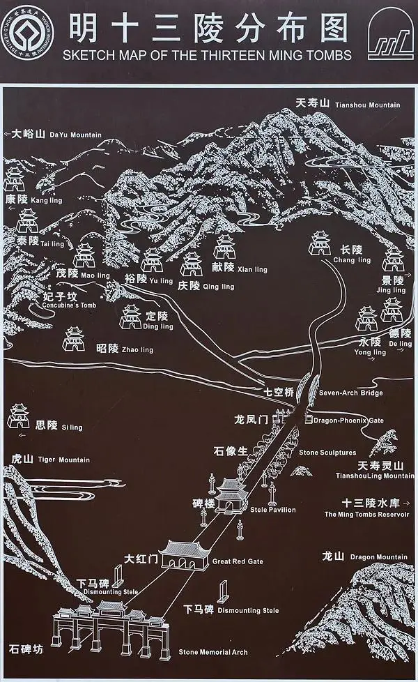 明十三陵地圖