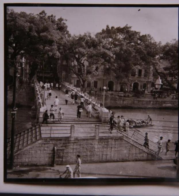 Le pont Shamian West dans les années 1950